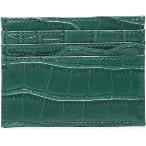 New Arrival Crocodile Leather Card Holder Women Ostrich/Python/Snake PU Leather SLim Wallets Pocket Card Holder Bag