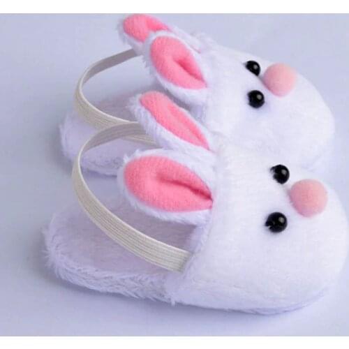 New Cute Withe Felt Slippers Wear For 17inch Baby Reborn Dolls