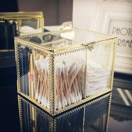 Dustproof Acrylic Makeup Sponge Shelf Jewelry Storage Box Drawers Rack Holder Storage Case Transparent