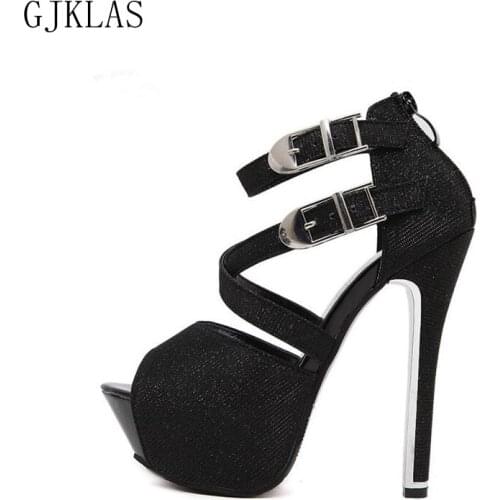 Party High Heels Women Sexy Platform Sandals Peep Toe High Heel Women Shoes Gladiator Sandals Chunky Heels Woman Pumps Fashion