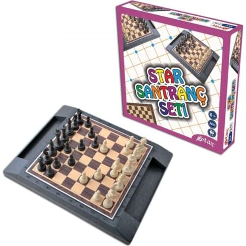 Six Open Plastic Chess Set with Star Box