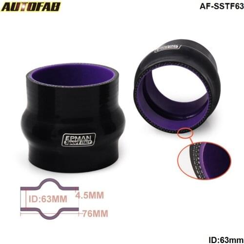 2.5" 63mm Silicone Hump Hose Bellow Connector - Silicon Rubber Coupler For Honda CRV CR-V 15 Tube AF-SSTF63