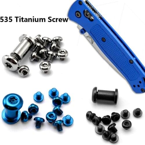 T6 shank screws Spindle Set Folding Pocket Knife Handle Titanium Screws For 535 Replacement Tool Parts