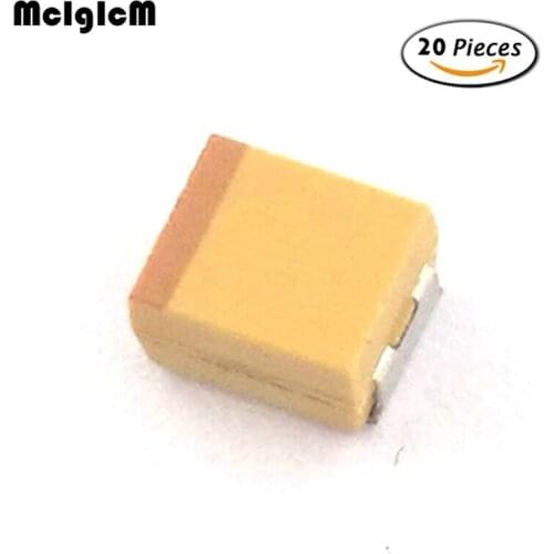 MCIGICM 20pcs B 3528 68uF 10V SMD tantalum capacitor