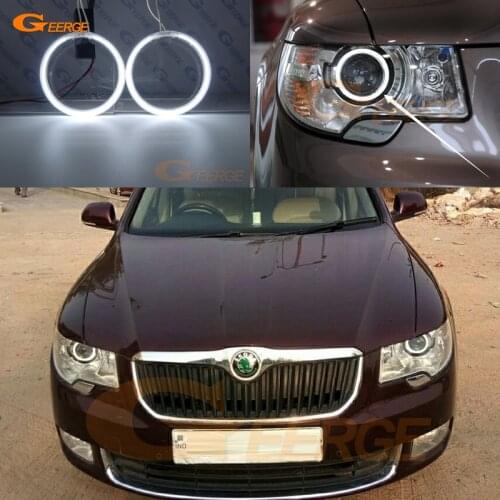 For Skoda Superb 2 II B6 3T 2008 2009 2010 2011 2012 2013 pre Facelift Ultra bright CCFL Angel Eyes Halo Rings kit Day Light