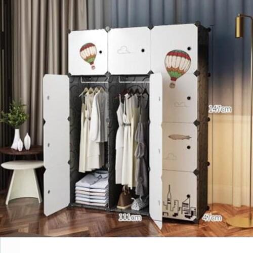 Simple Furniture Wardrobe Storage Rack Wardrobe DIY Non-woven Folding Portable Storage Cabinet Bedroom Wardrobe Bedroom Organ