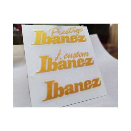 Ibanez guitar head logo water transfer sticker, metal label guitar head logo