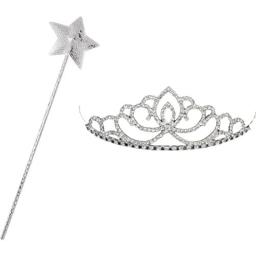Magic Wand + Crystal Tiaras Crown Jewelry Wedding Headband Hair Anniversary Headband