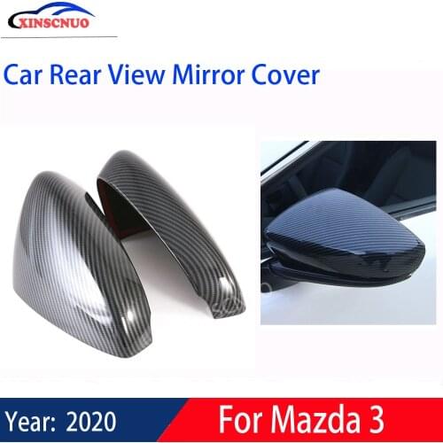 XINSCNUO 1 Pair Car Rear View Mirror Cover For Mazda3 For mazda 3 2020 Mirror Covers Caps Replacement