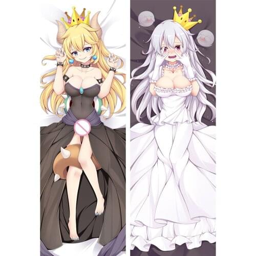Japanese Anime Bowsette Bowser Pillowcase Hugging Body Pillow Case Cartoon Pillow Cover Throw Dakimakura Cover Anime Cosplay