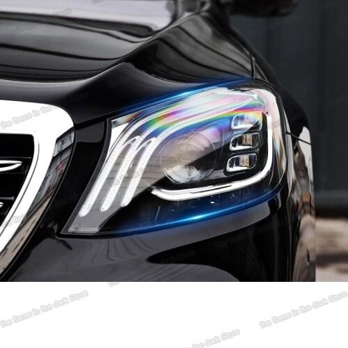 Car headlight anti-scratch protective film for mercedes benz S class 2014 2015 2016 2017 2018 2019 W222 accessory sticker c217