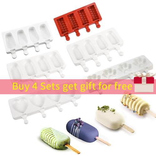 Big Ice Cream Molds Silicone Popsicle Mold Freeze Ice Cream Maker DIY Dessert Mould Form For Popsicle Mould Cakesicle Mold Tools