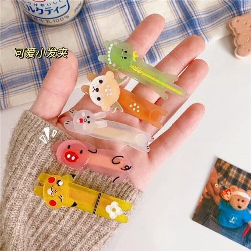 Women Cartoon Animal Barrettes Hair Clips Girl Kids Cute Headwear Hairpins Headbands Hair Holder Jewelry Accessories