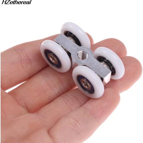 1Pair Sliding Door Rollers 4 Wheels Hanging Home Door Accessories Hardware