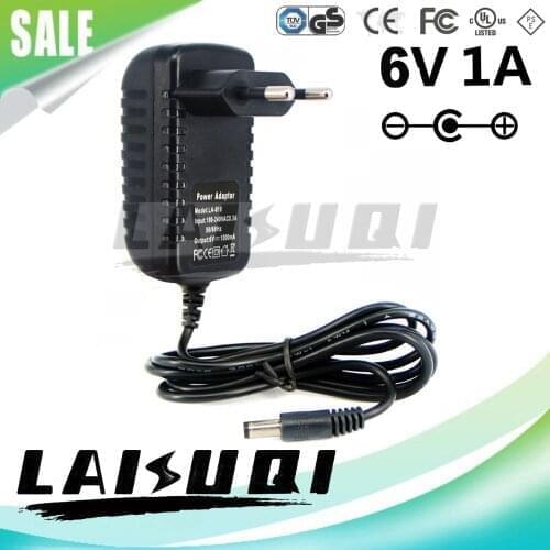 1pcs 6V 1A power adapter DC5.5mm*2.5mm EU Plug AC/DC Power Adaptor 6V1A 1000mA Power Supply Wall Charger SP 500mA new hot sale