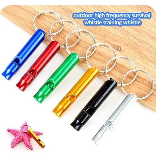 1PCS Whistles Training Whistle Multifunctional Aluminum Emergency Survival Whistle Keychain for Camping Hiking Outdoor Sport
