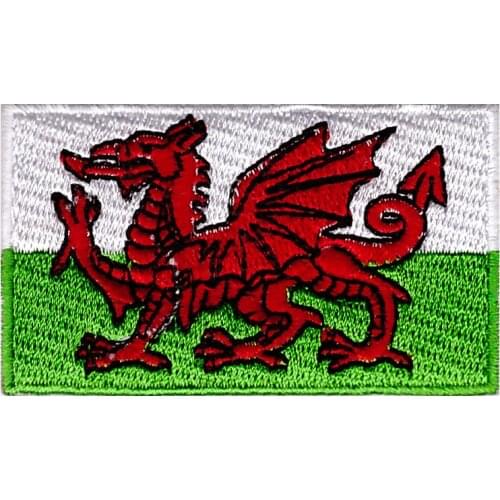 High quality Welsh 10pcs military embroidery patch for jeans jacket iron on clothes army appliques badges fabric DIY