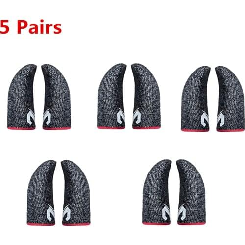 10pcs Phone Games Sweat-Proof Finger Gloves 24pin Knitted Elastic Nylon Screen Touching Sleeves for PUBG Touch Screen Game