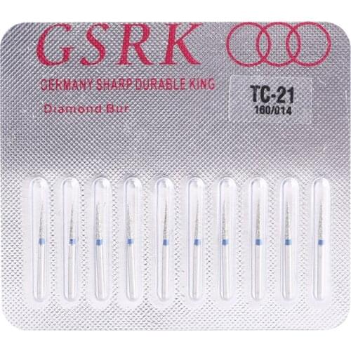 10 pcs/pack TF-21 Dental Lab High speed Burs Dental Tungsten Steel Carbide Burs for High Speed Handpiece Bit