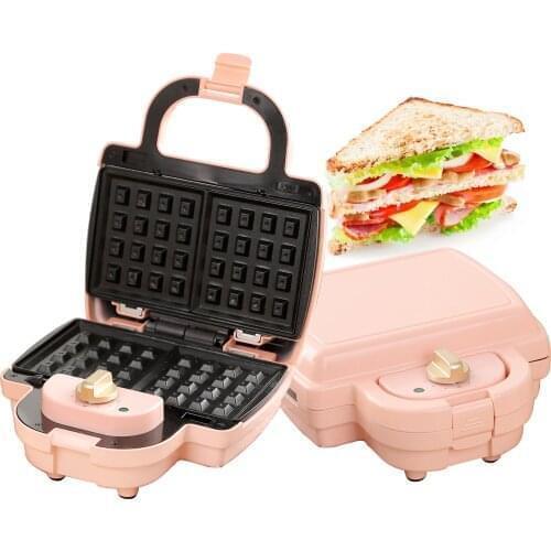2021 Electric Cooking Multi Grill Detachable Sandwich Snack Maker Pink Multi-function Professional Supplier