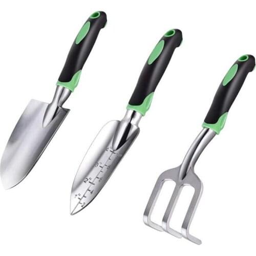 3pcs Gardening Tools Set Aluminum Alloy Potted Plant Garden Compact And Practical Tools Suitable For Flowers Green Plants