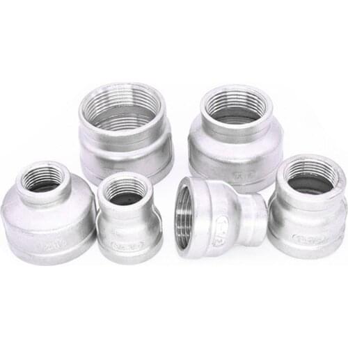 1/8" 1/4" 3/8" 1/2" 3/4" 1" 1-1/4" 1-1/2" BSP female to female Thread Reducer 304 Stainless Steel Pipe Fitting Connector Adpater