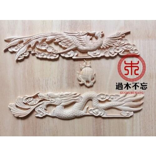 Wood dongyang wood carving solid wood single candles gate flower applique