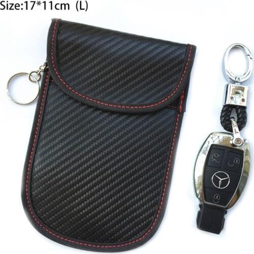 Faraday Car Key FOB Signal Blocking Bags Credit Card RFID Signal Blocking Bag Cover Keychain Key for Privacy Protection BAG1027