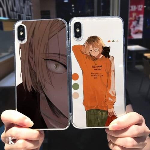 Anime Kenma Kozume Of Haikyuu Phone Case Transparent soft For iphone 5 5s 5c se 6 6s 7 8 11 12 plus mini x xs xr pro max