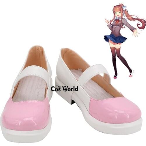Doki Doki Literature Club Monika Games Customize Cosplay Flat Shoes