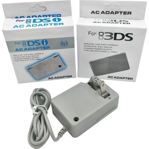 Travel AC Adapter Home Wall Power Supply Charger Cable For Nintendo DSi NDSI 3DS XL 100pcs