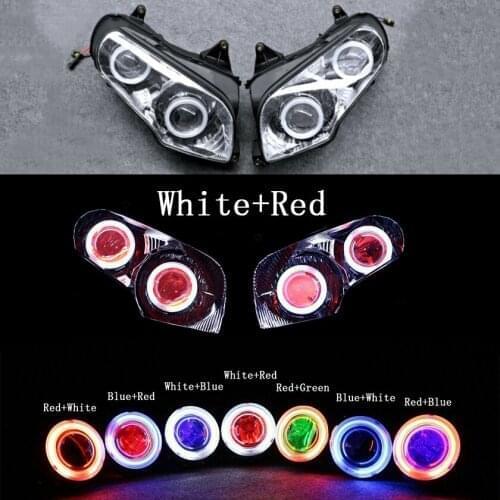 Fit For Honda GL1800 2001 - 2017 02 03 04 05 06 08 09 headlamp with angel eyes HID Projector headlight with project