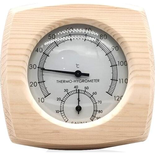 Sauna Thermometer Hygrometer Humidity-Measurement Hygrothermograph Wood for High-Quality