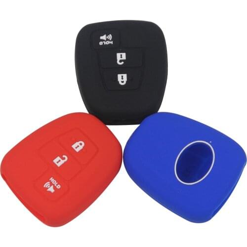 Kutery 3 Buttons Remote Silicone Car Key Case Shell For Toyota Camry Rav4 Replacement Car Accessories
