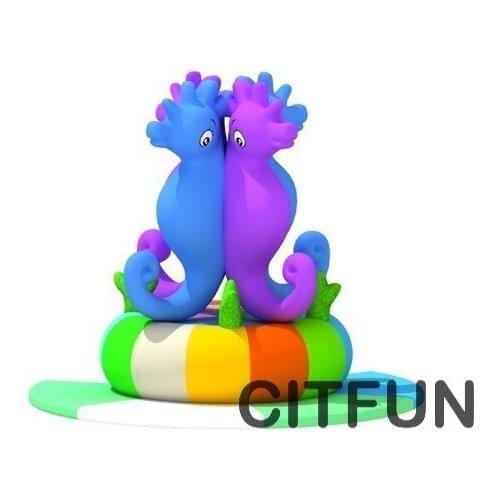 Indoor playground electric Cute Seahorse soft rides SD-001A