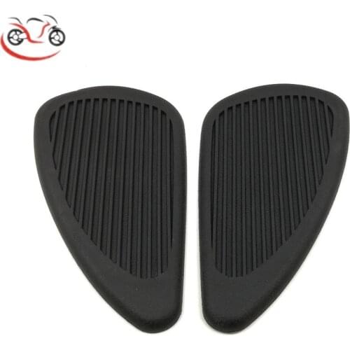Black Brown Motorcycle Rubber Vintage Gas Tank Knee Pads Side Panel Traction Pad Sticker for Harley Cafe Racer Classic Universal