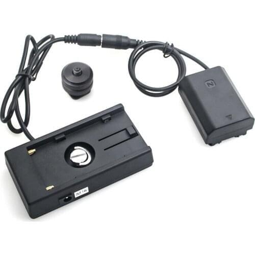 NP-FZ100 Dummy Battery+F970 Battery Adapter Plate Spring Cable For Sony A7III A7SIII A7RIII