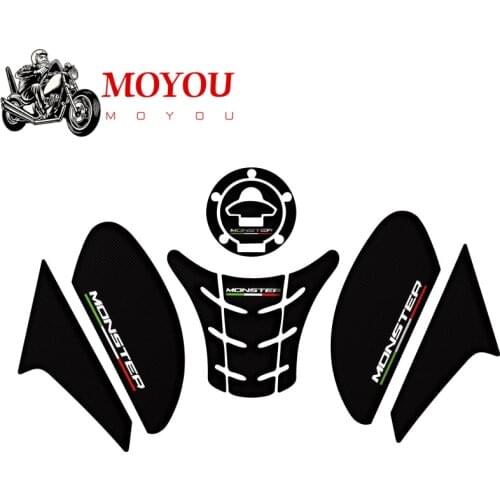 For DUCADI 797 821 1200 Motorcycle Carbon Fiber Oil Tank Pad Sticker Decals Pad Side Gas Knee Grip Protector