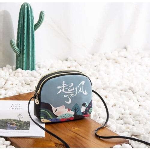 YaoKu 2021 New Style Hot Selling Mobile Phone Bag Cool Printed Double Layer Shoulder Bag Korean-style WOMENS Shoulder Bag