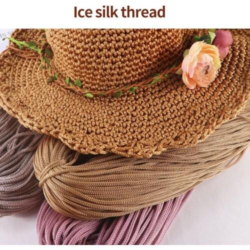 Hand-woven Hat Thick Thread Ice Silk Thread Hook Thread for Hats Thick Ice Silk Thread
