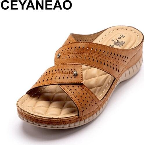CEYANEAO Womens Shoes Gladiator Sandals Women 2021 Female Platform Sandals Fashion Retro Gladiator Shoes Ladies Femmes Sandales