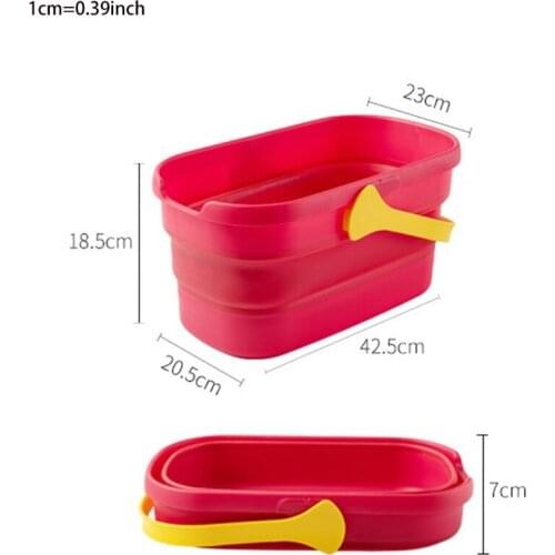 2021 New Foldable Rectangle Bucket with Handle for Hiking Backpacking Camping and Outdoor Kids Beach Playing Camping Gardening