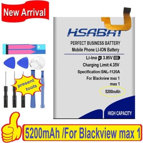 Top Brand 100% New 5200mAh Battery for Blackview max 1 Batteries + free gfit