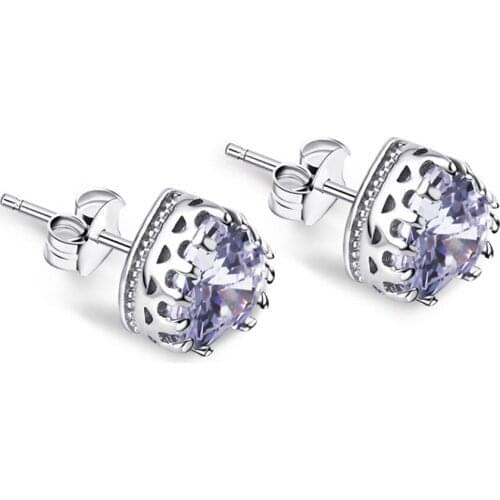 New Look cute Stud Earrings Setting with AAA Cubic Zirconia Fashion Heart Earring for women Dropshipping