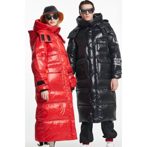 Winter Coat Women Snow Clothes 90% White Duck Down Women Winter Jacket Loose Long Female Feather Parka Puffer Jacket Oversize