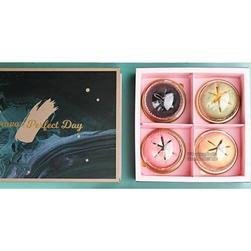 24.5x17x5cm Marble design Pink cake box, Gift Packaging for Wedding Party birthday Maccaron Moon Cake baking Package 100pcs