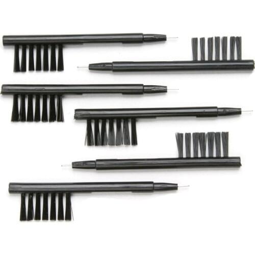 6PCS Multi-function Cleaning Brush with Wax Loop and Battery Magnet for Hearing Aids 7 Bunches