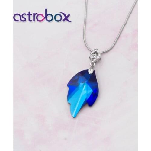 Astrobox 1Pcs New Pendants Clear Crystal Leaves Chandelier Prism Pendants Shiny Glass Crystals Beads For DIY Jewelry Making