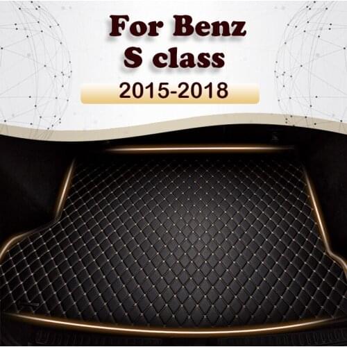 Car trunk mat for Benz S class C217 2-Door Coupe Non-oil-electric hybrid 2015-2018 Cargo Liner Carpet Interior Parts Accessories