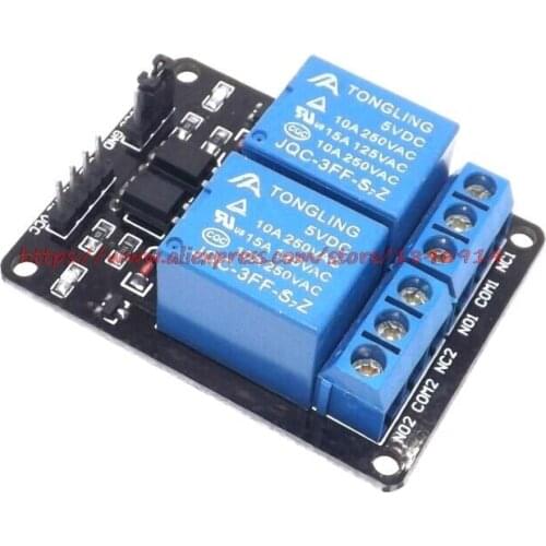 Free Shipping 2-channel New 2 channel relay module relay expansion board 5V low level triggered 2-way relay module